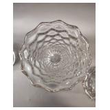 7.5\" Cubist Pattern Straight Vase and Set of 2, 5\" Bud Vases with Cube Pattern