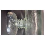 Charming Floral Pressed Glass Cake Stand with Dome Cover