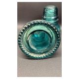 Pair Hemingray Blue-Green Glass Insulators
