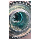 Pair Hemingray Blue-Green Glass Insulators