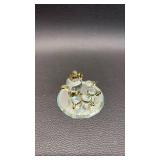 Miniature Blown Glass Tea Set with Gold Trim