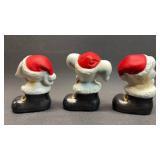 Vintage Homco Christmas Porcelain Trio