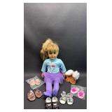 American Girl Doll with Shoe Collection