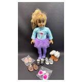 American Girl Doll with Shoe Collection
