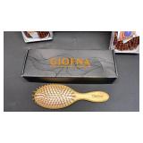 Hair Extension Product Bundle and Giofna Wood Handled Brush