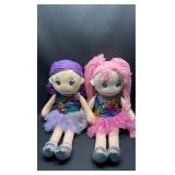 Pair Lollipop Girls Reversible Sequin Ballerina Plush Dolls Set