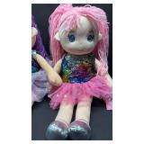 Pair Lollipop Girls Reversible Sequin Ballerina Plush Dolls Set