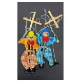 Clown Puppet Marionettes Set of 2