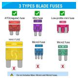 Nilight - 50019R Standard & Mini & Low Profile Mini Blade Fuse Assortment, 2A 5A 10A 15A 20A 25A 30A 35A Replacement Fuses for Car Boat Truck SUV Automotive