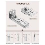 Bifold Door Hardware Repair Kit - 2 Pack Bi-fold Sliding Closet Door Hardware Kit for 7/8 to 1 Track, Folding Pocket Door Replacement Parts Set Include Top Bottom Pivots Bracket and Guide Wheel