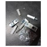 Bifold Door Hardware Repair Kit - 2 Pack Bi-fold Sliding Closet Door Hardware Kit for 7/8 to 1 Track, Folding Pocket Door Replacement Parts Set Include Top Bottom Pivots Bracket and Guide Wheel