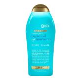 OGX Radiant Glow + Argan Oil of Morocco Extra Hydrating Body Wash for Dry Skin, Moisturizing Gel Cleanser for Silky Soft Skin, Body Wash for Women, Sulfate-Free Surfactants, 19.5 fl oz