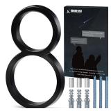 VONDERSO 6 Inch Floating House Numbers for Outside,Modern Black Metal Address Number 8,Durable Weather-Resistant Powder Coated Finish,No Fading(Glossy Black)