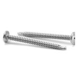 #8 x 3 Sheet Metal Screws 100PCS 410 Stainless Steel Truss Head Fast Self Tapping Screws by SG TZH
