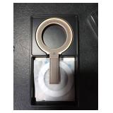 andobil [2025 Premium Leather] Magnetic Phone Grip for MagSafe [Longest Durable] Adjustable Phone Ring Kickstand w/Leather Loop Compatible with MagSafe Accessories&iPhone 17 Air 16 15 Pro Max Greige