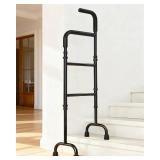 Stair Climbing Assist Cane & Elderly Stair Lift Assist - 13-Level Adjustable Height with Anti-Slip Handle & Stabilizing Feet, 300lbs Capacity for Seniors, Standard Steps-Patent Pending