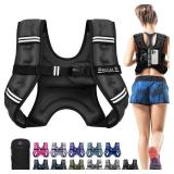 BAGAIL Weighted Vest, 5lb/8lb/10lb/12lb/15lb/20lb/25lb/30lb Weight Vest for Walking & Weight Loss, Reflective Rucking Vest with Phone Pouch for Women & Men, Home Gym & Outdoor Training