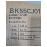 HOOBRO 6-Tier Corner Shelf, Corner Square Rack Display Shelf, Tall Storage Rack Plant Stand, Bookcase for Small Spaces, Living Room, Home Office, Kitchen, Black BK55CJ01