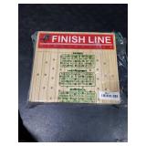 FUNNYB&G 21 inches Horse Race Board Game Foldable Large Horse Racing Game for Adults with 11 Metal Horses, Solid Wood 60 Pcs Poker Chips 2 Dice 1 Pack of Cards for Family Tabletop Parties(Log)