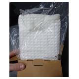 PHF 100% Cotton Waffle Weave Throw Pillow Cover, 24 x 24, No Filling, 2 Pack Elegant Home Decorative Square Throw Pillow Covers for Bed Couch Sofa, White