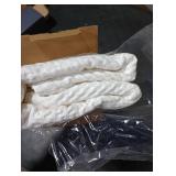 PHF 100% Cotton Waffle Weave Throw Pillow Cover, 24 x 24, No Filling, 2 Pack Elegant Home Decorative Square Throw Pillow Covers for Bed Couch Sofa, White