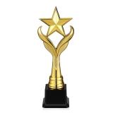NOLITOY 11 Inch Star Trophy, Plastic Golden Award Trophy 1st Place Trophy for Sports Tournament, Award Ceremony, Party Celebration
