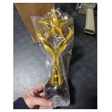 NOLITOY 11 Inch Star Trophy, Plastic Golden Award Trophy 1st Place Trophy for Sports Tournament, Award Ceremony, Party Celebration