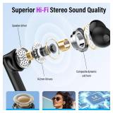 Wireless Earbuds, Bluetooth 5.4 Headphones with Multifunctional Touch Screen, 48H Bass Stereo Ear Buds with ANC/ENC Noise Cancelling/Transparency Mode,