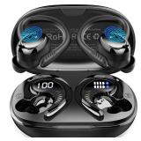 Wireless Earbuds Sport, Bluetooth 5.4 Headphones with Earhook, 2025 Hi-Fi Stereo Over Ear Buds, 50H Earphones with 4 ENC Noise Canceling Mics, IP7 Waterproof Headset for Running Workout (Android/iOS)