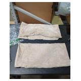 decorUhome Christmas Couch Throw Pillow Covers 24x24 Set of 2, Decorative Soft Euro Velvet Neutral Chenille Pillow Covers with Elegant Design for Sofa Bed Living Room Home Decor, Beige