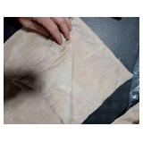 decorUhome Christmas Couch Throw Pillow Covers 24x24 Set of 2, Decorative Soft Euro Velvet Neutral Chenille Pillow Covers with Elegant Design for Sofa Bed Living Room Home Decor, Beige