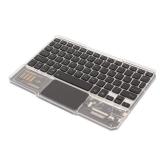 Transparent Wireless Keyboard with 7 Colors Backlits, Rechargeable, Fast BT Connection, Media Function Keys, Transparent Acrylic, Large Capacity Battery (Black)