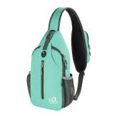 WATERFLY Crossbody Sling Backpack Sling Bag Travel Hiking Chest Bag Daypack