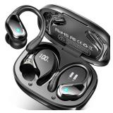 Wireless Earbud, 75Hrs Bluetooth 5.4 Headphones IP7 Waterproof for Sport, Running Wireless Earphones with ENC Noise Cancelling Mics, Deep Bass Over Ear bud with Earhooks for Android, iOS, Workout, Gym
