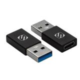 SCOSCHE ACA-2PKSP Strikeline USB Type-C to USB Type-A Adapter 2 Pack - Black