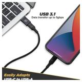 SCOSCHE ACA-2PKSP Strikeline USB Type-C to USB Type-A Adapter 2 Pack - Black