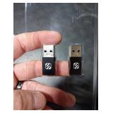 SCOSCHE ACA-2PKSP Strikeline USB Type-C to USB Type-A Adapter 2 Pack - Black