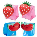 Arm Floaties for Kids and Adults - Cute Cartoon Pool Arm Floaties Armbands Inflatable Swim Floaty PVC Arm Floats for Children 3-5-6-12 Years