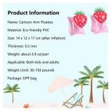 Arm Floaties for Kids and Adults - Cute Cartoon Pool Arm Floaties Armbands Inflatable Swim Floaty PVC Arm Floats for Children 3-5-6-12 Years
