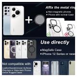 Magnetic Phone Charging Holder for Car - Upgraded 360° Vacuum Magnetic Phone Holder, Foldable Retractable Suction Cup Car Phone Mount for Magsafe for Your Car/Gym/Mirror Mount for iPhone & Androi