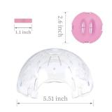 Andiker Hamster Ball, 5.52in Transparent Hamster Running Ball with Breathable Holes Easy to Install Hamster Exercise Ball for Small Animals to Keep Fit or Do More Sports Hamster Wheels (Pink)