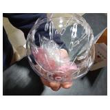 Andiker Hamster Ball, 5.52in Transparent Hamster Running Ball with Breathable Holes Easy to Install Hamster Exercise Ball for Small Animals to Keep Fit or Do More Sports Hamster Wheels (Pink)