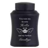 DAIFFUNE 6 Inch Pet Urn for Ashes - Dog or Cat Memorial Urn with Paw Print Design - Laser Engraving for Meaningful Words