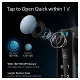 Fingerprint Door Lock- Smart Door knob,biometric Door Lock with passcode keypad keyless Entry Door Handle for Bedroom Home Hotel Office Apartment (Black with APP)