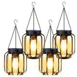 AOUNQ Solar Lanterns Outdoor Waterproof 4 Pack, 14.37