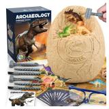 Jumbo Dino Egg Dig Kit, Dinosaur Toys for Kids 5-7, Dinosaur Eggs with 12 Dinosaurs inside, Dino Toy Outdoor Gift with Dinosaur Card, Dinosaur Egg Excavation for Kids Boys Girls Gift 6 and up year old