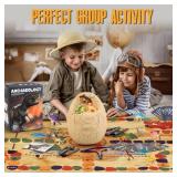 Jumbo Dino Egg Dig Kit, Dinosaur Toys for Kids 5-7, Dinosaur Eggs with 12 Dinosaurs inside, Dino Toy Outdoor Gift with Dinosaur Card, Dinosaur Egg Excavation for Kids Boys Girls Gift 6 and up year old