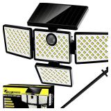AmeriTop 4-Head Motion Sensor Solar Lights, 6500K, Outdoor Garden Pathway, Weatherproof, IP65 Waterproof, 1 Pack