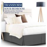 SKY BEDDINGS Luxury Pleated Full Bed Skirt with Split Corners - 16 Inch Tailored Drop - Pleated Dust Ruffle - Wrinkle-Free 100% Microfiber - Easy Fit, Soft & Durable - Dark Grey