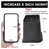 MYMULIKE Bed Risers 6 inch, Oversized Furniture Risers, Heavy-Duty Support Up to 6000 Lbs, Lift 6 inch for Couch, Sofa, Table,Chair (Black 4 Pack, 6 inch)